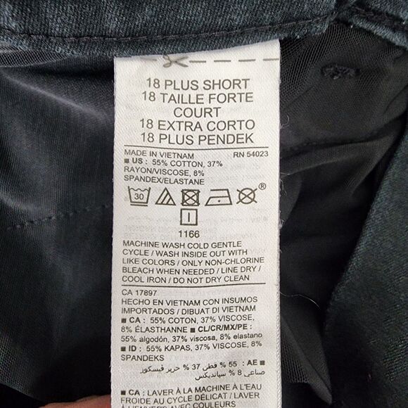 Old Navy Womens Pixie Pants Plus Size 18 Short High Rise Secret Slim Pockets - Picture 8 of 9